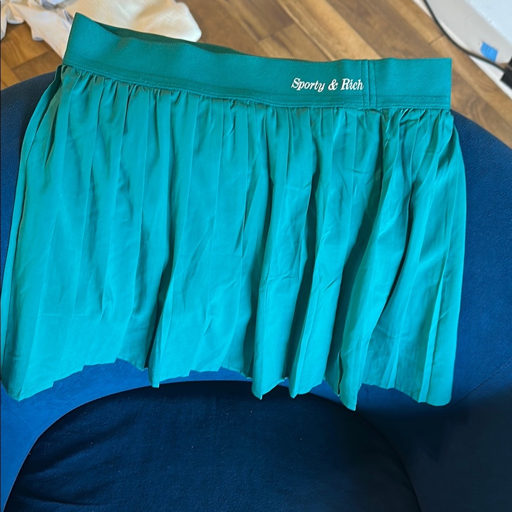 Sporty & Rich Teal Mini Skirt